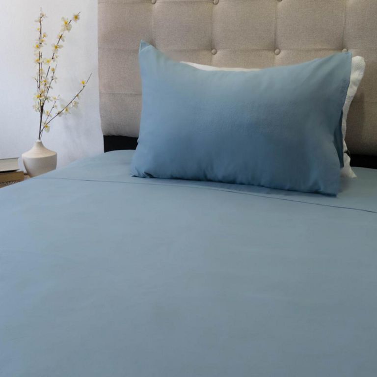 Juego de Sabanas Lisas 1.5 plazas 200 Hilos Azul