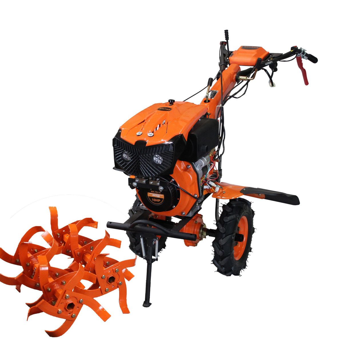 WULKAN OGNIA - Motocultivador diesel 10HP + 3 accesorios