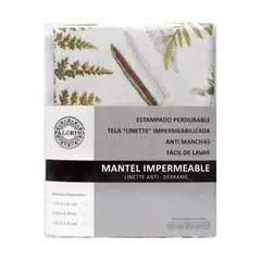 MERIGGI - Mantel Rectangular 155x155 cm Botanica Blanco