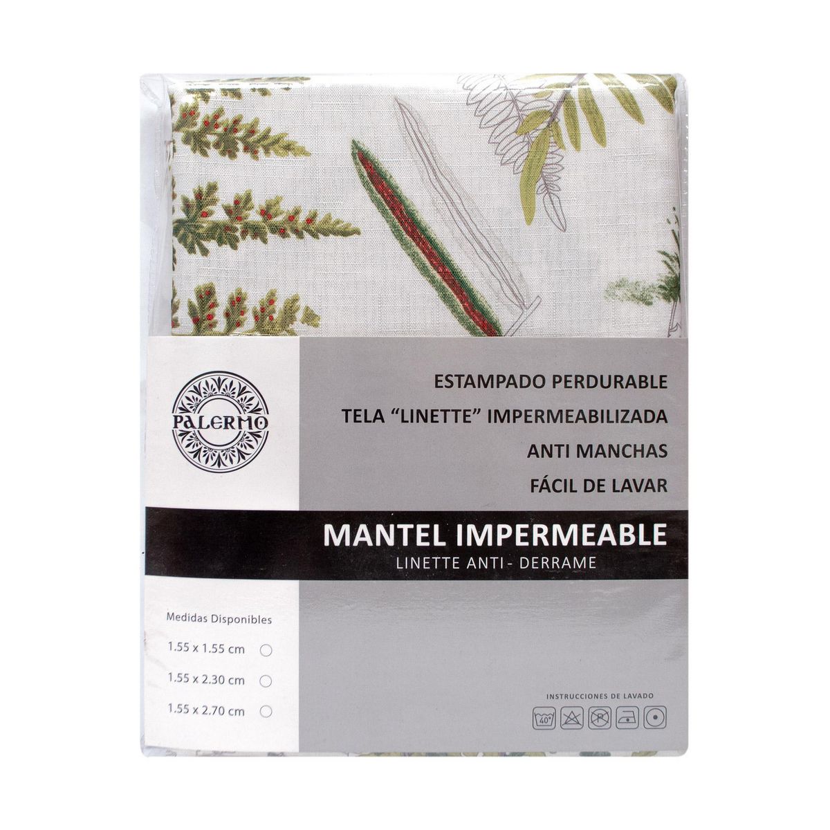 MERIGGI - Mantel Rectangular 155x270 cm Botanica Blanco