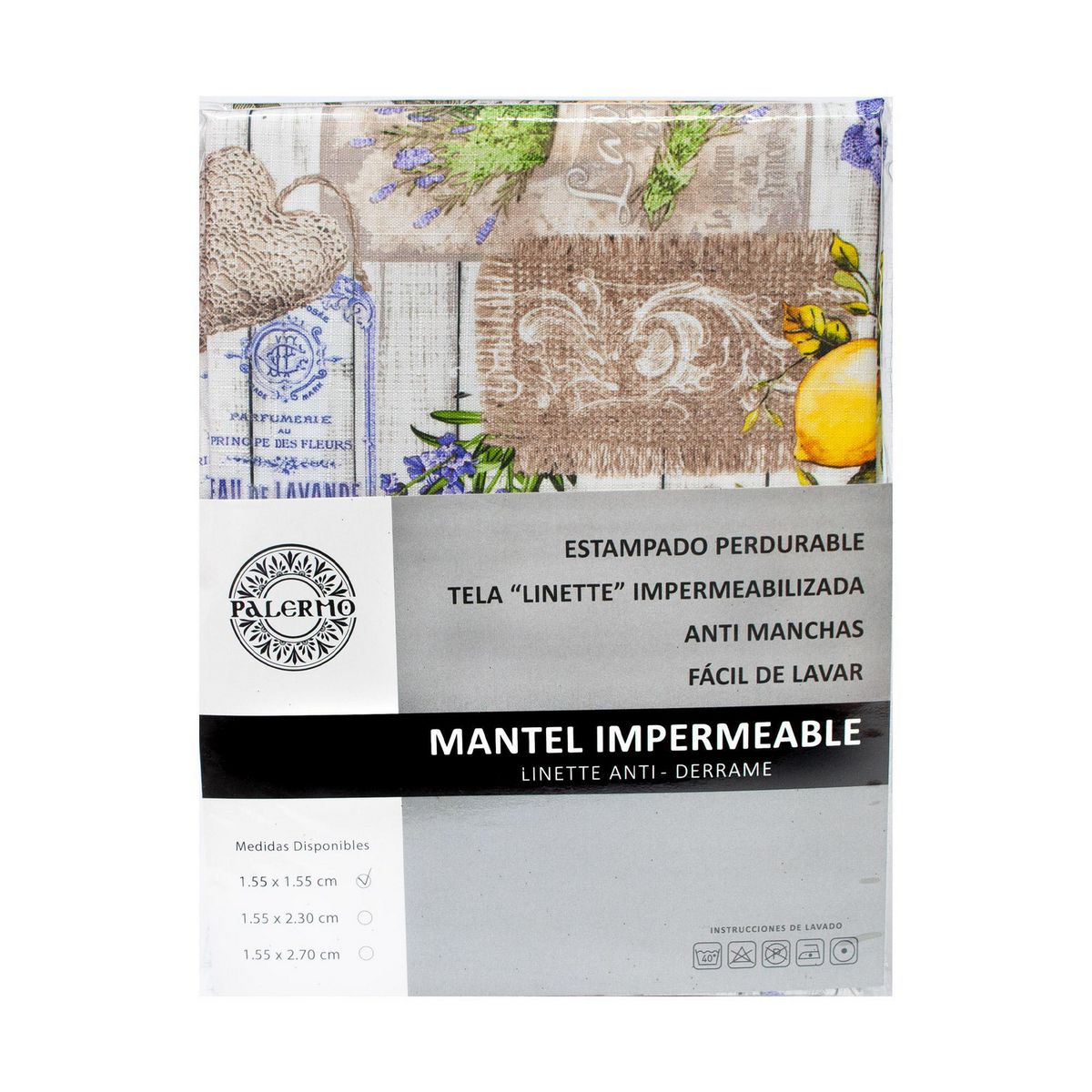 MERIGGI - Mantel Rectangular 155x230 cm Lavanda Beige