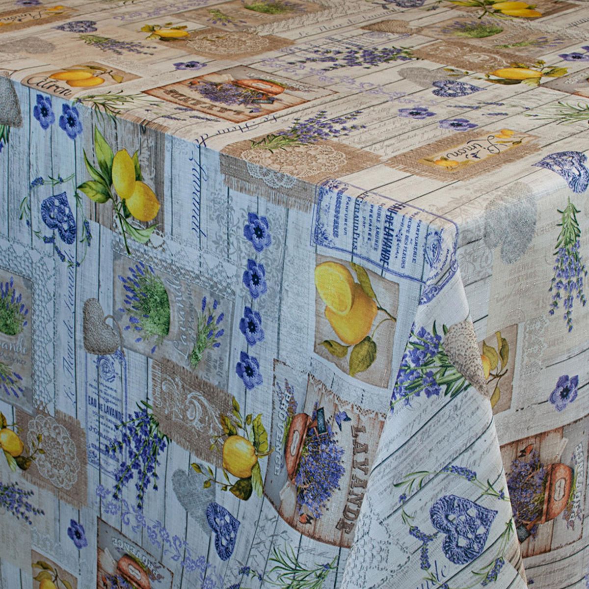 MERIGGI - Mantel Rectangular 155x230 cm Lavanda Beige