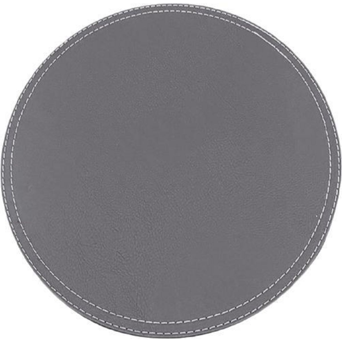 DORAL - Set 4 Individuales Redonda 38x38 ECOCUERO GRIS