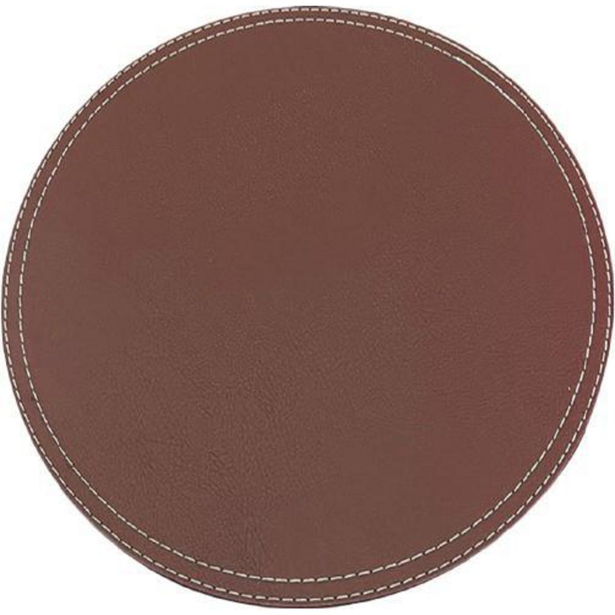 DORAL - Set 4 Individuales Redonda 38x38 ECOCUERO CAFÉ