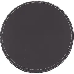 DORAL - Set 4 Individuales Redonda 38x38 ECOCUERO NEGRO