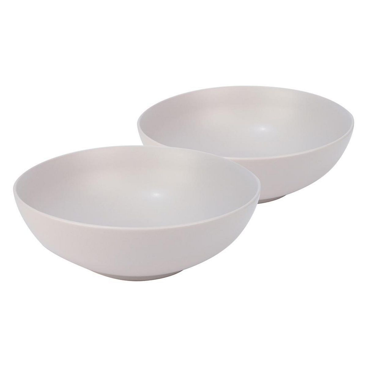 DORAL - Set 2 Bowl Ensalada Cerámica Blanco