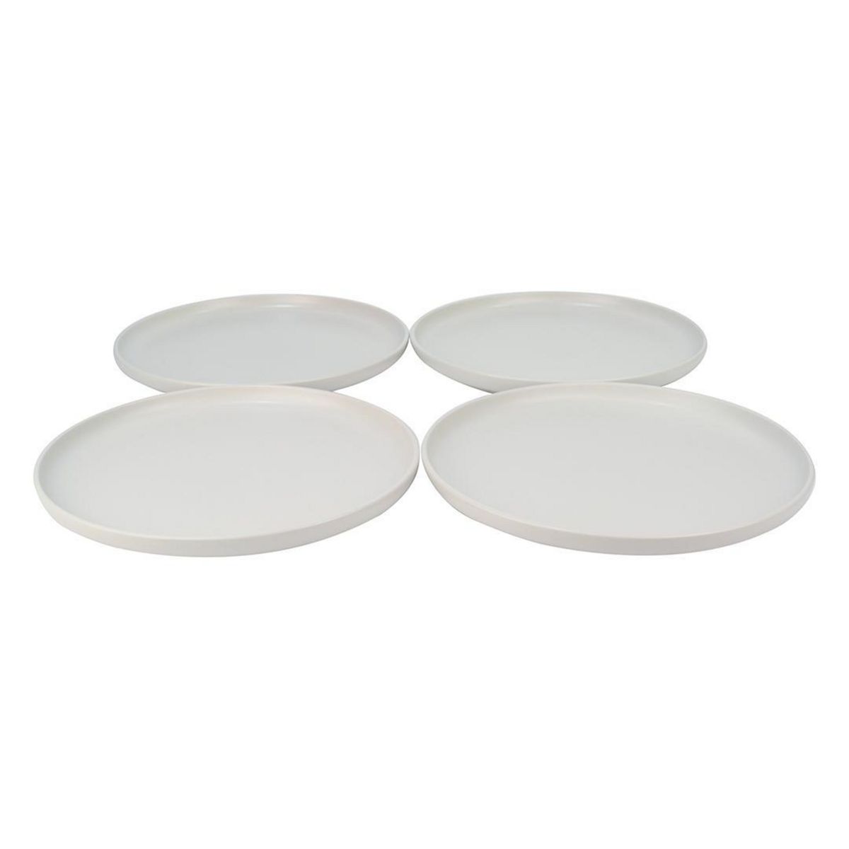 DORAL - Set 4 Platos Base 27 cm Porcelana Blanco