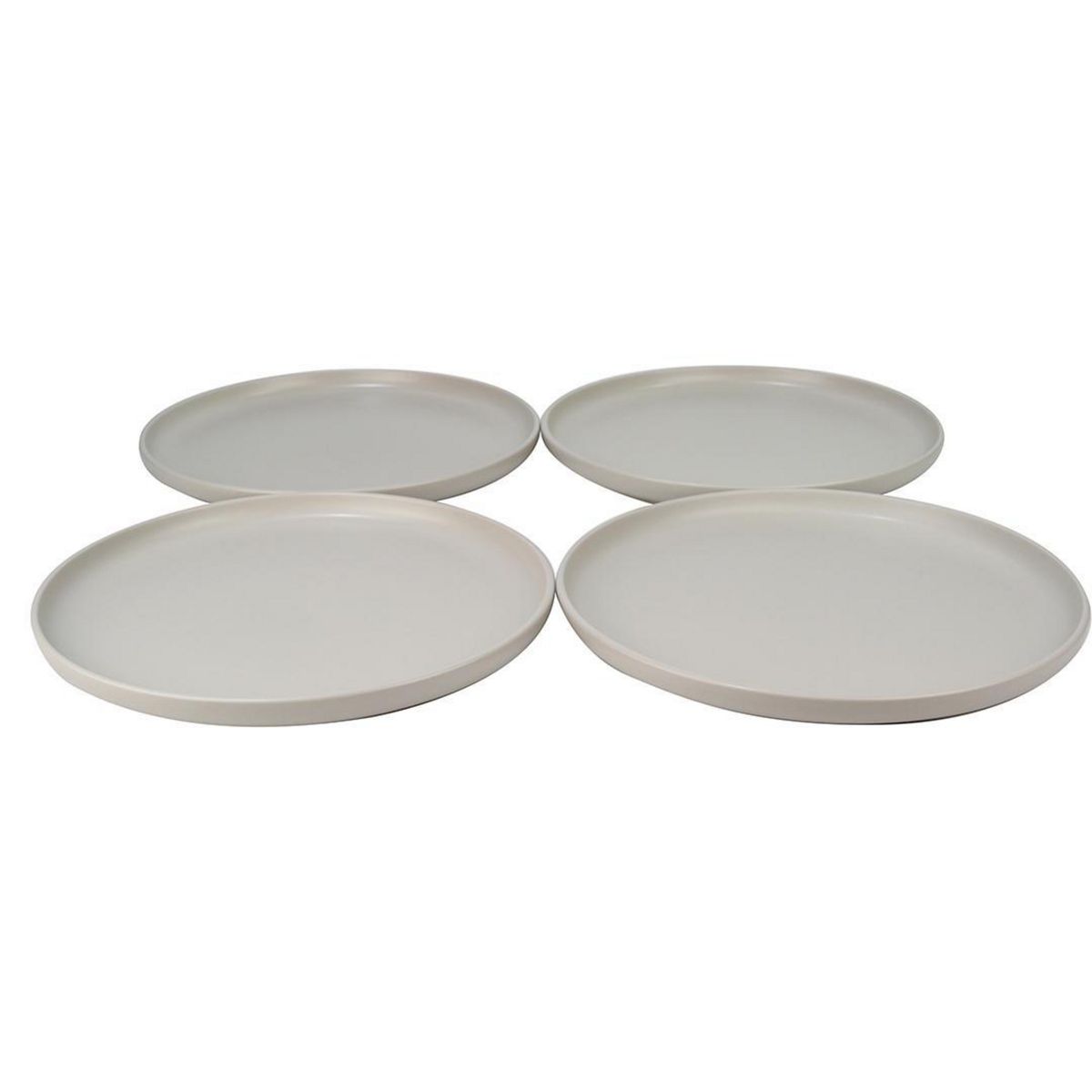 DORAL - Set 4 Platos Base 27 cm Porcelana Beige