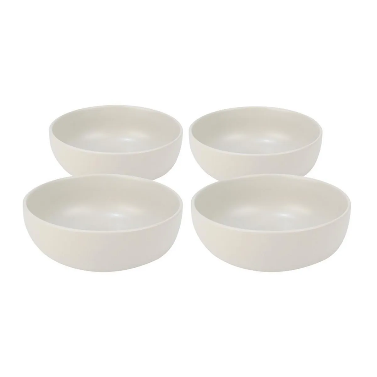 DORAL - Set 4 Bowl Sopa Cerámica Blanco