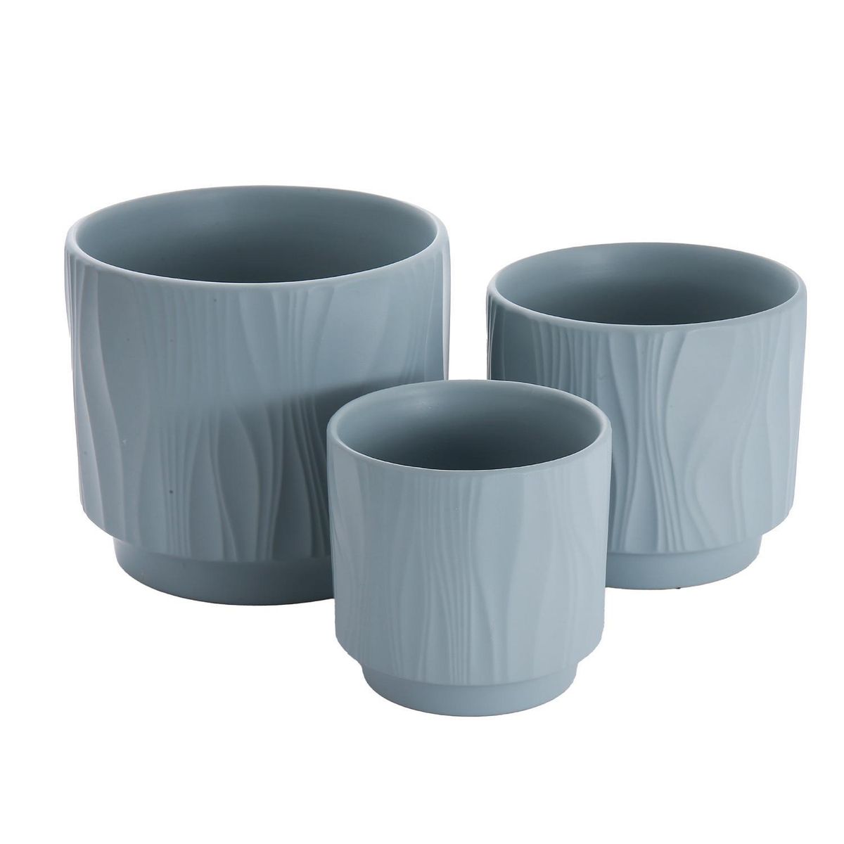 SOHOGAR - Macetero Bruma Terra Soft Cerámica 19x16 cm Gris de Cerámica 19x16 cm Gris