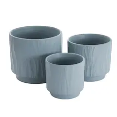 SOHOGAR - Macetero Bruma Terra Soft Cerámica 13x12 cm Gris de Cerámica 13x12 cm Gris