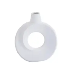 SOHOGAR - Florero Ecos Terra Soft Cerámica 26*23Cm Color: Blanco
