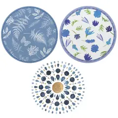 DAVANTI - Individual Redonda 37x37 cm Nov Acuarela Azul