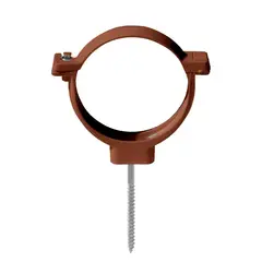 DVP - Clip Abrazadera Tubo Bajada 80mm Café