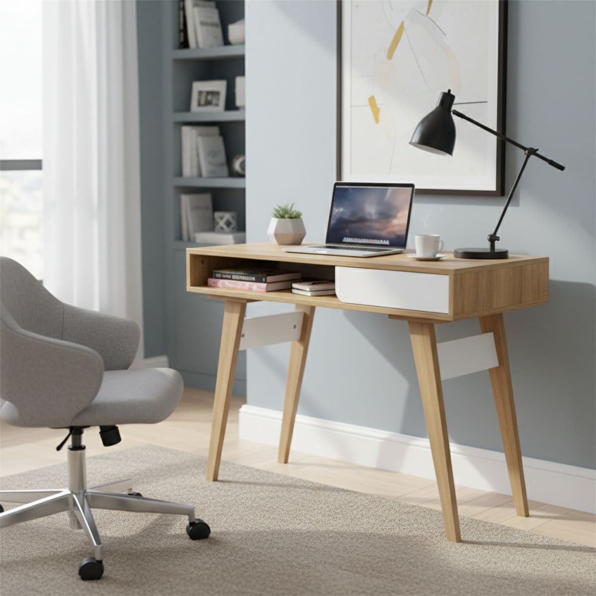 HOME MOBILI - Escritorio Atlas Natural 100x78x45 cm