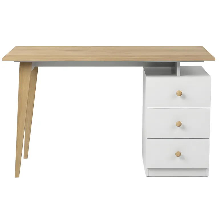 HOME MOBILI Escritorio Federi Blanco/Natural 120x77x58 cm