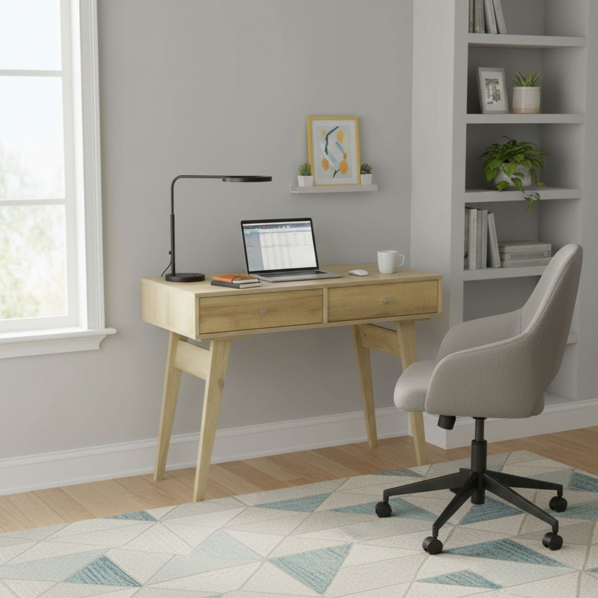 HOME MOBILI - Escritorio Frank Natural 100x75x45 cm