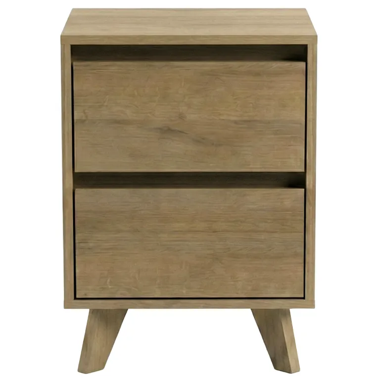 HOME MOBILI Velador 2 Cajón(es) Kalmar 40x60x40 cm Natural