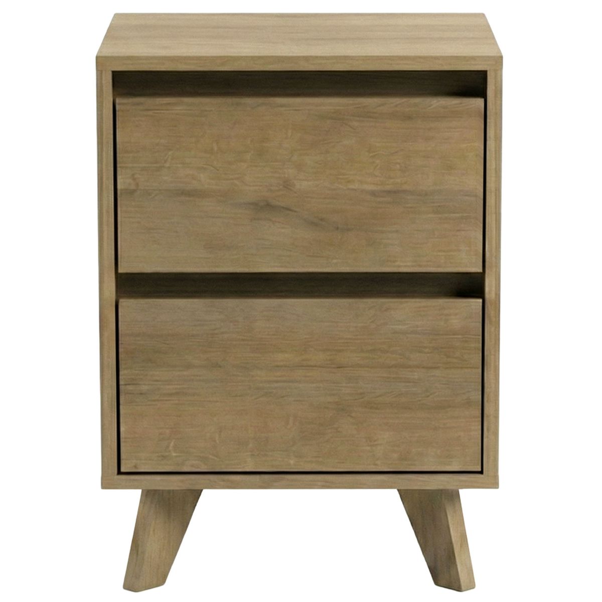 HOME MOBILI - Velador 2 Cajón(es) Kalmar 40x60x40 cm Natural