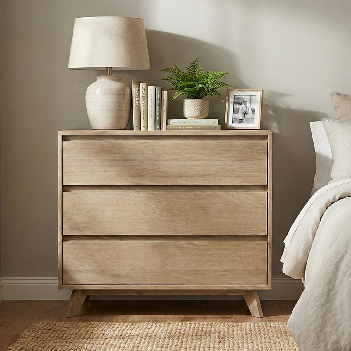 HOME MOBILI - Cómoda 3 Cajón(es) Eda 100x83x43 cm Roble