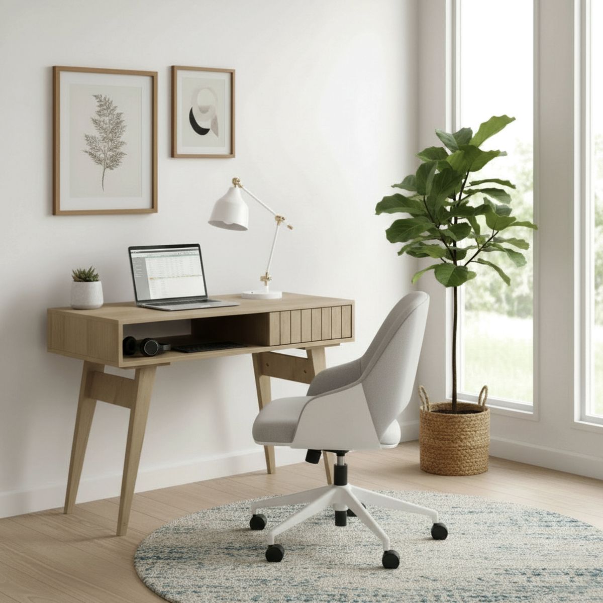 HOME MOBILI - Escritorio Alex Natural 120x75x45 cm