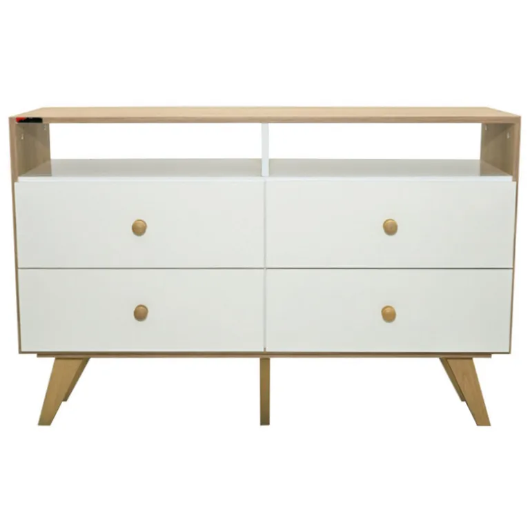 HOME MOBILI Cómoda 4 Cajón(es) Voss 120x77x39 cm Blanco