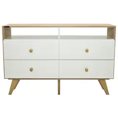 HOME MOBILI - Cómoda 4 Cajón(es) Voss 120x77x39 cm Blanco