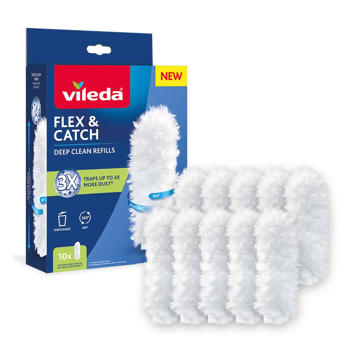 VILEDA - Repuesto Plumero Flex & Catch Pack 10 unidades