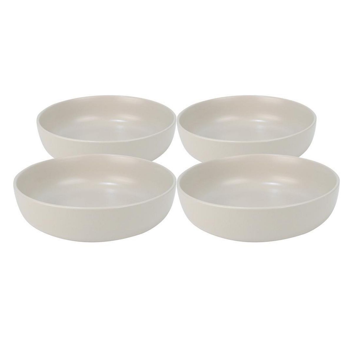 DORAL - Set 4 Platos 20 cm Porcelana Porto Cervo Blanco