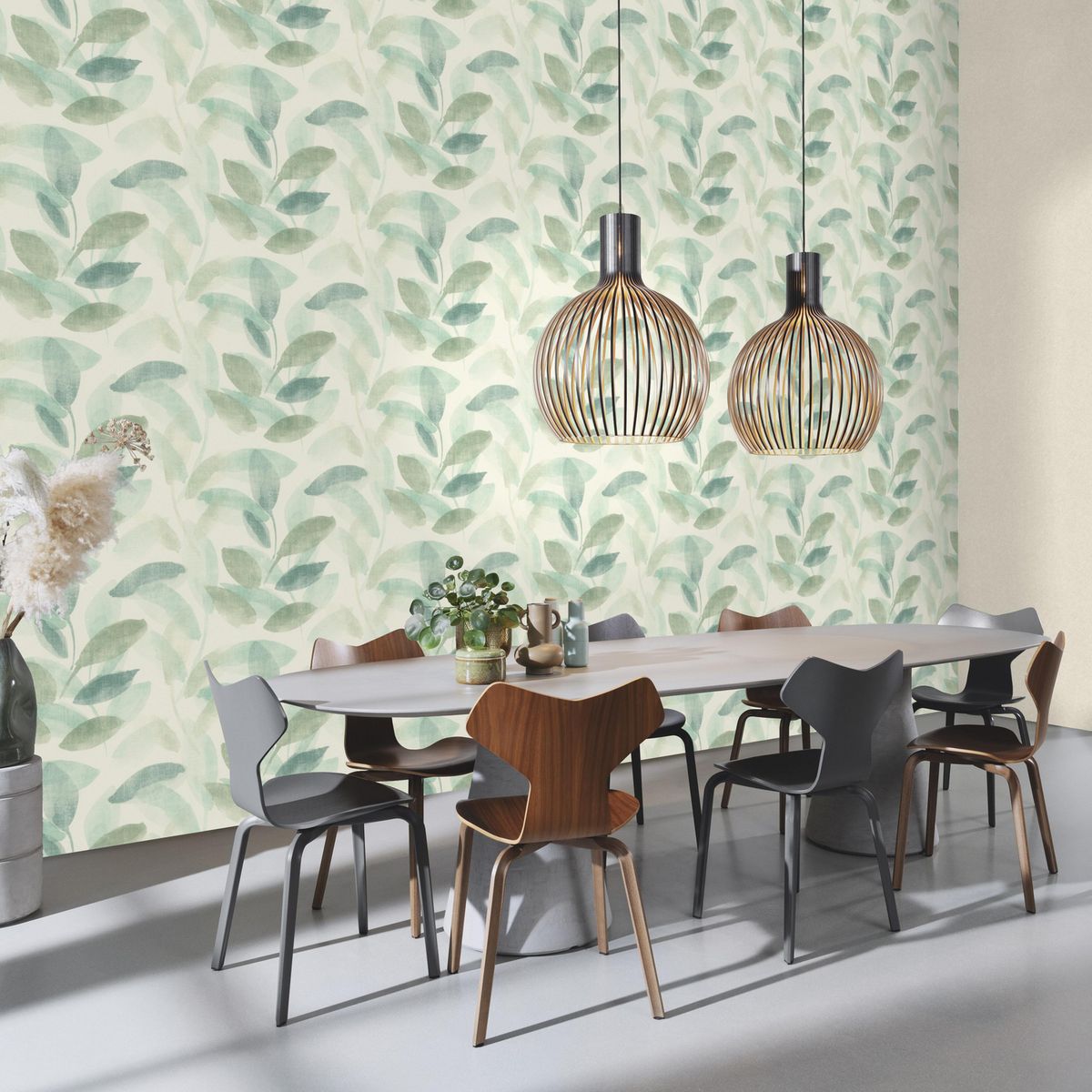 RASCH - Papel Mural Hojas 416343 Liverna 5 m2 aproximados