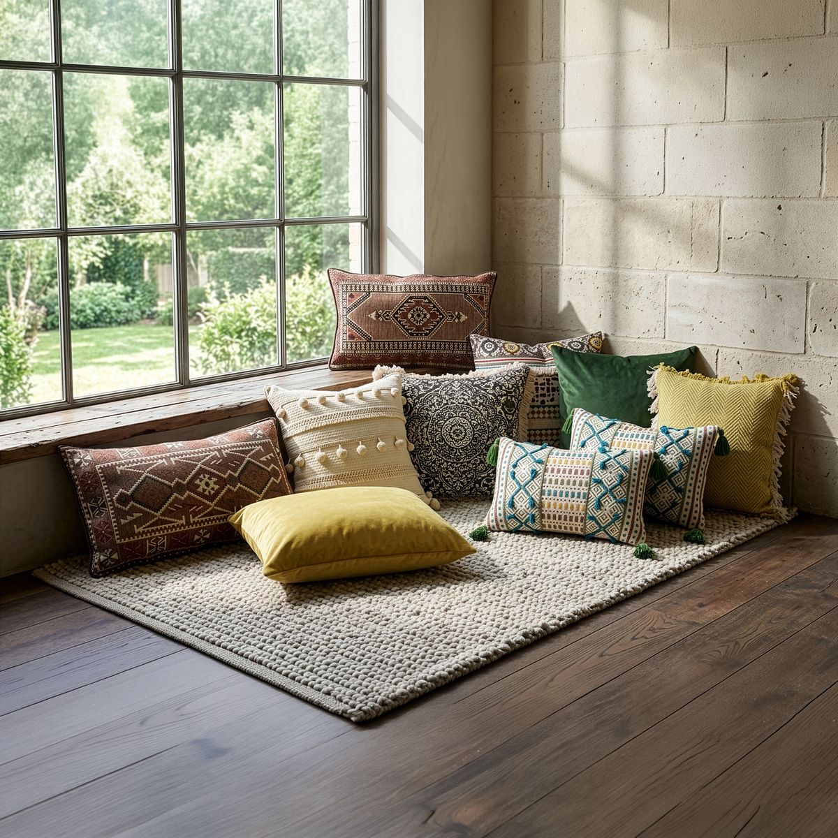 PALERMO - COJIN DISEÑO OY-NJ26 50X50 CM OY-NJ25 50X50 CM BEIGE 50x50 cm