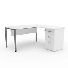 INDUMAC - Estación de Trabajo Paris Office Blanco/Gris 150x75x150 cm