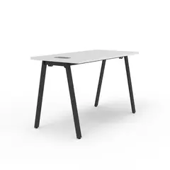 INDUMAC - Escritorio Alpha Home Office Blanco/Negro 120x75x60 cm