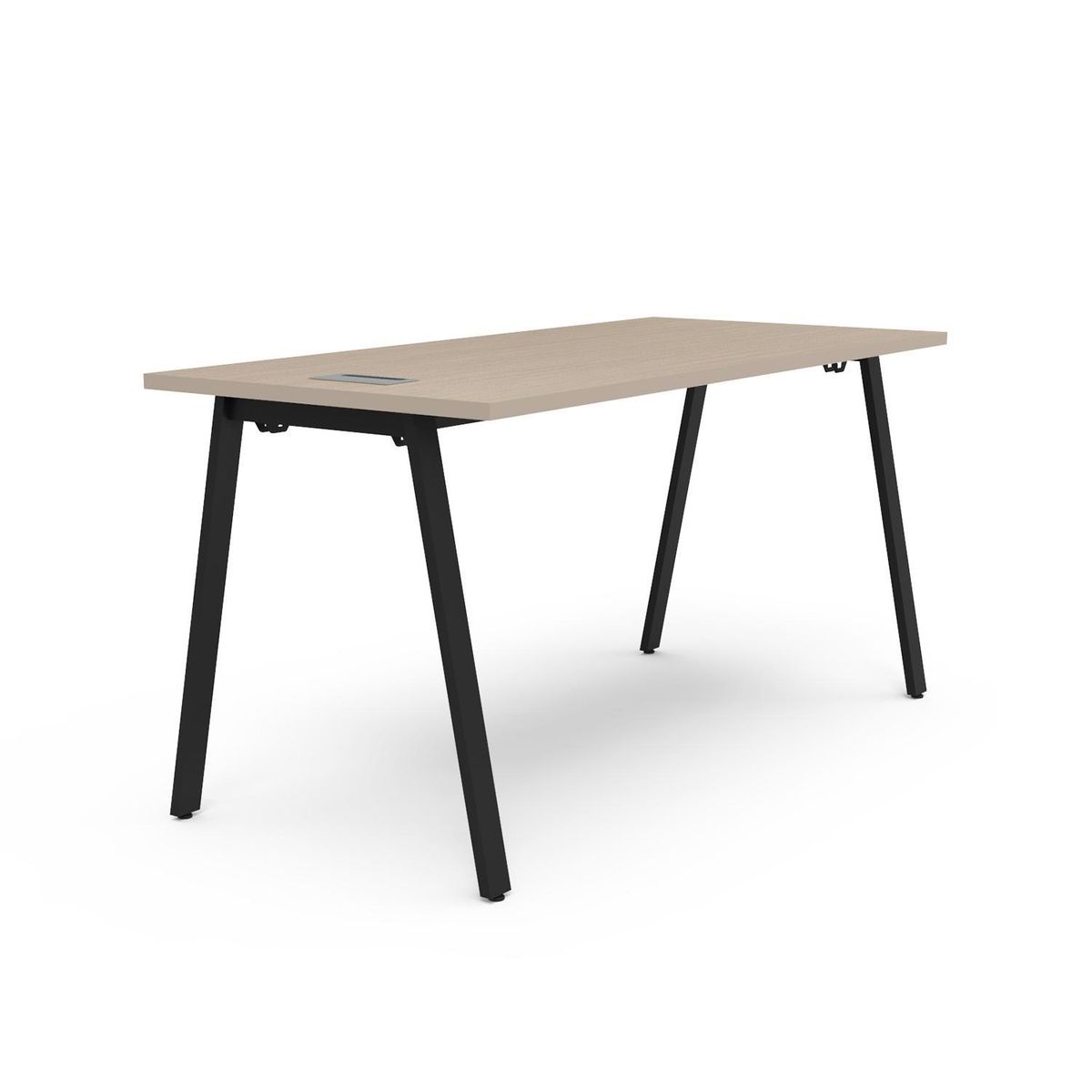 INDUMAC - Escritorio Alpha Home Office Silver Legno/Negro 150x75x70 cm