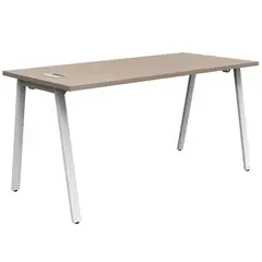 INDUMAC - Escritorio Alpha Office Silver Legno/Blanco 150x75x70 cm