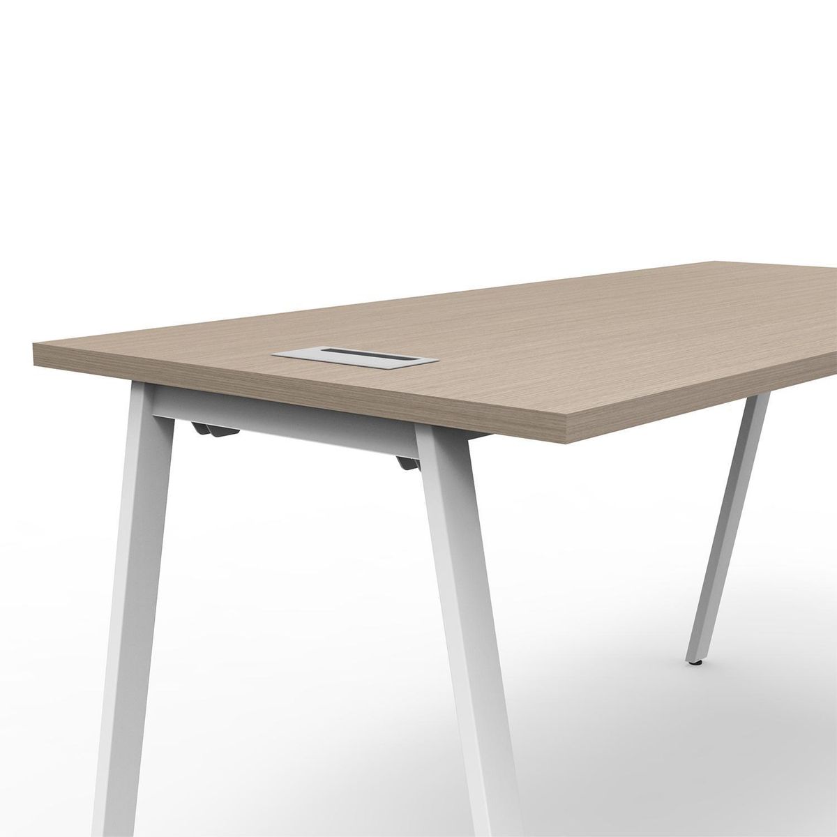 INDUMAC - Escritorio Alpha Office Silver Legno/Blanco 150x75x70 cm