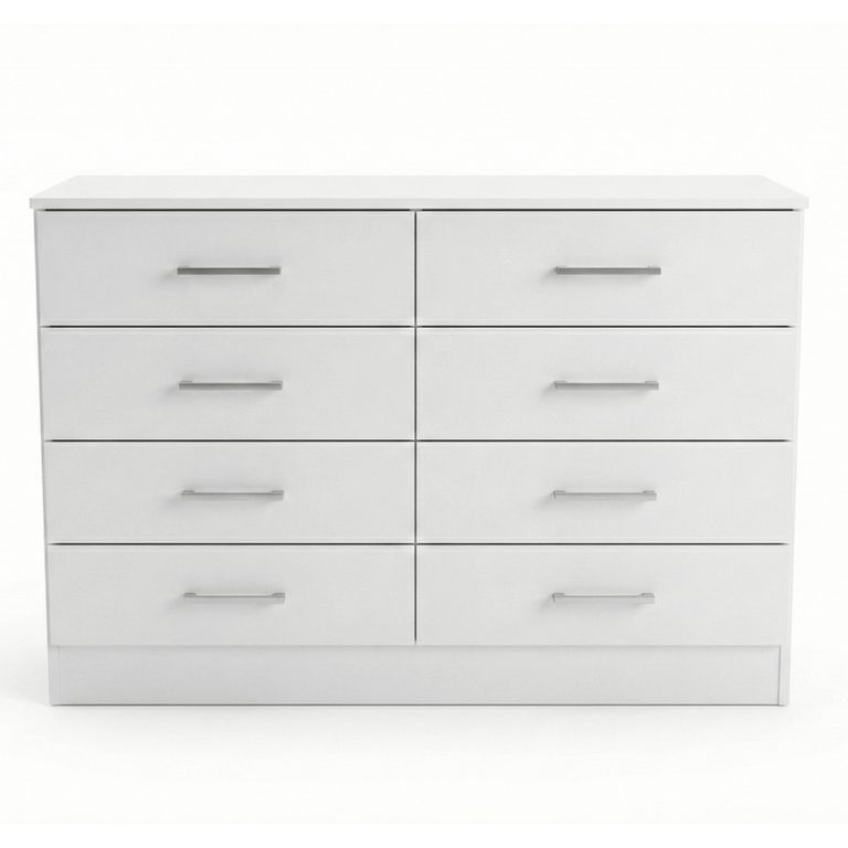 Cómoda 8 Cajón(es) 117x76.2x40 cm Blanco