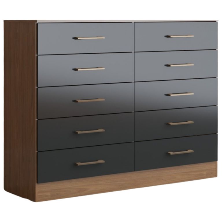 Cómoda 10 Cajón(es) 117x92x40 cm Negro