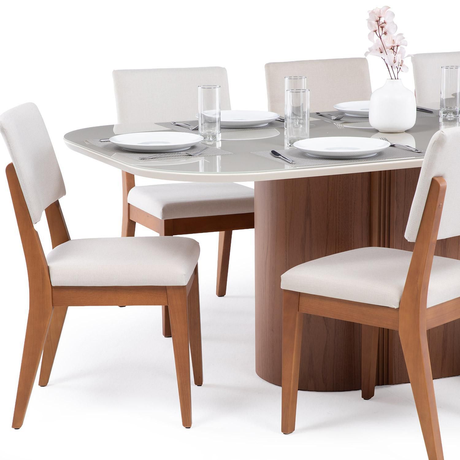 DECOCASA Juego de Comedor Kalina 8 Sillas Mesa Rectangular