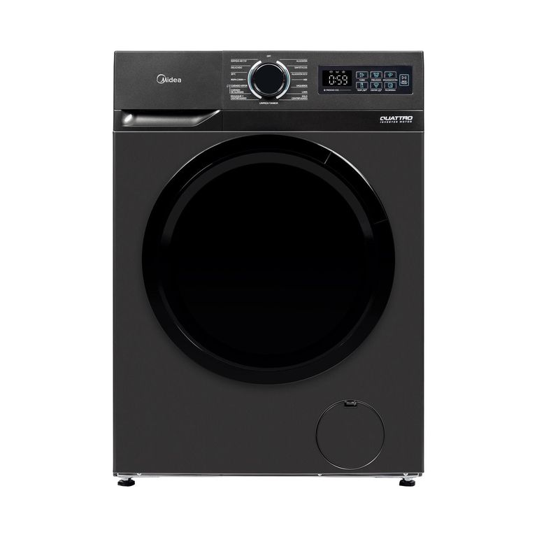 MIDEA Lavadora Automatica Carga Frontal 12 kg Negro MF110W120B/T