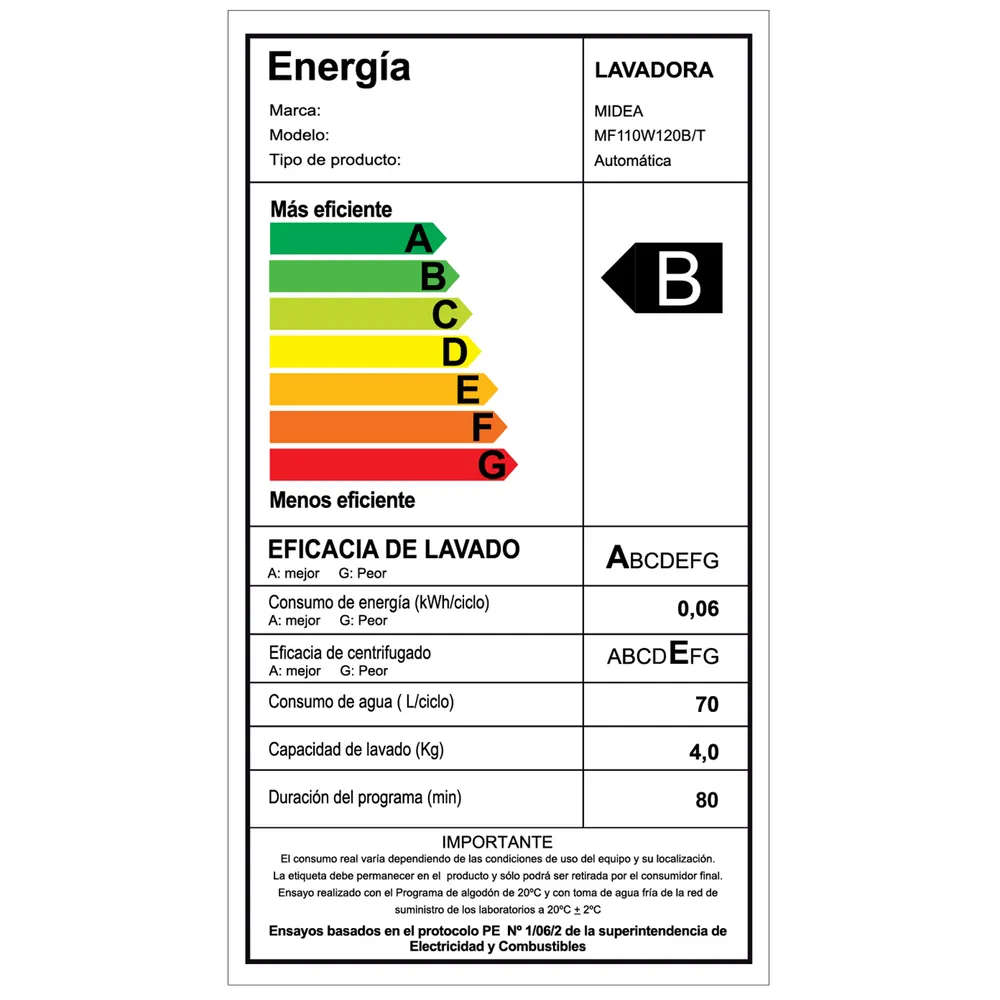 Lavadora Automatica Carga Frontal 12 kg Negro MF110W120B/T, foto 9