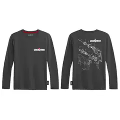 UBERMANN - Polera manga larga Hombre Gris XL