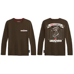 UBERMANN - Polera manga larga Hombre Café M