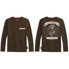 UBERMANN - Polera manga larga Hombre Café L