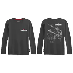 UBERMANN - Polera manga larga Hombre Gris M