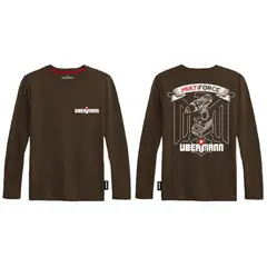 UBERMANN - Polera manga larga Hombre Café XL