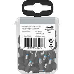 BOSCH - Set 25 puntas PRO Impact para atornillar PH2/25mm