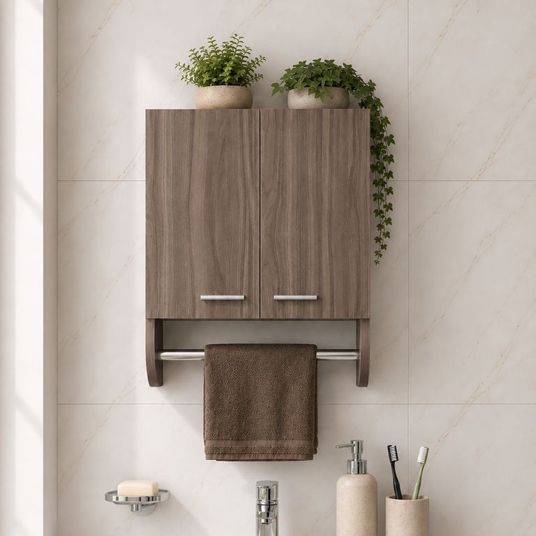 Botiquin 2 puertas bath 50x45x14,5 cm Avellana