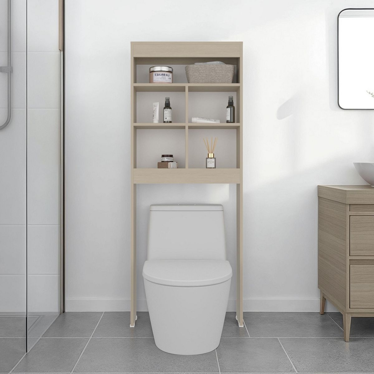 TUHOME - Estante Melamina 3 Nivel(es) 63.2x160.8x20.1 Cartagena