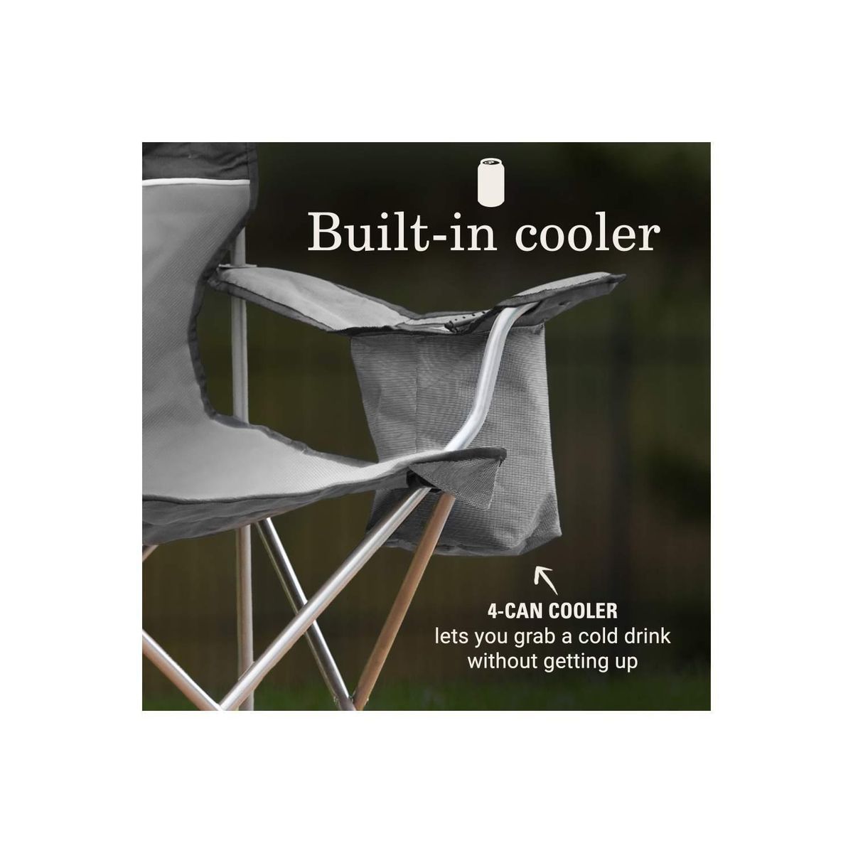 COLEMAN - Silla Camping Cooler Quad Gris Coleman 18x20x96 cm Gris
